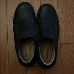 Men’s Jarman Black Leather Loafer, Size 8, Pre Owned 