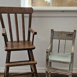 Antique Doll Highchairs 