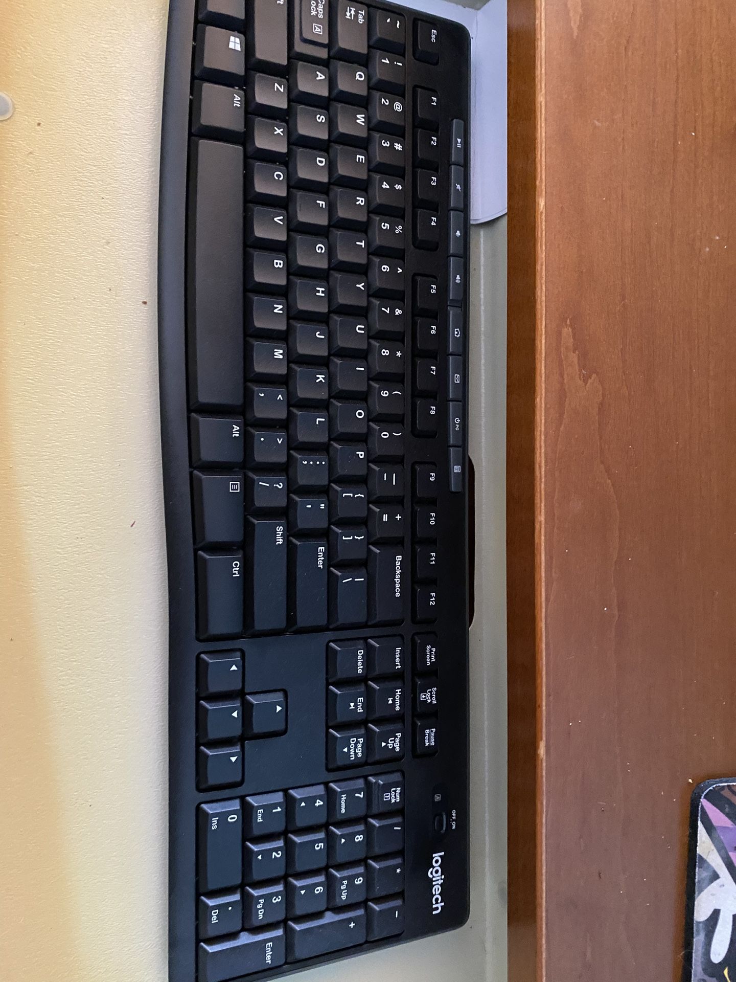 Logitech K270 wireless keyboard
