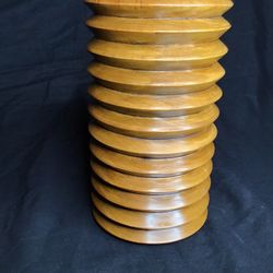Ripped Wooden Cylinder Vase