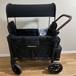 Wonderfold W Luxe Pro Stroller Wagon (2-Seater) - Jet Black