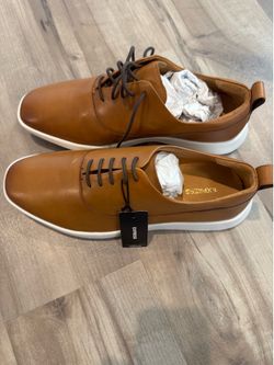 *New* Express Men’s Brown Leather Lace Up Everyday Performance Hybrid Sneakers Size 10.5 New With Tags