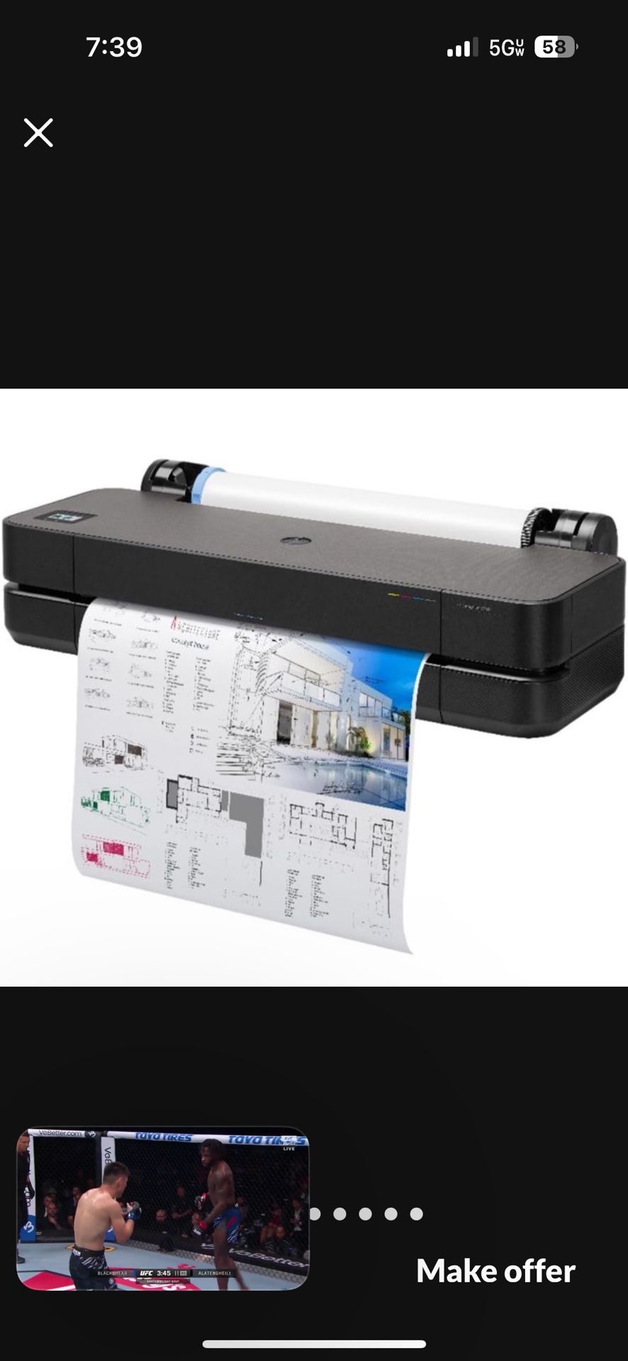 T210 Large Format 24-inch Plotter Printer, !!