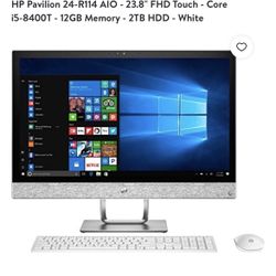 HP Pavilion 24-R114 23.8” Touch w/ Wireless Keyboard And Mouse