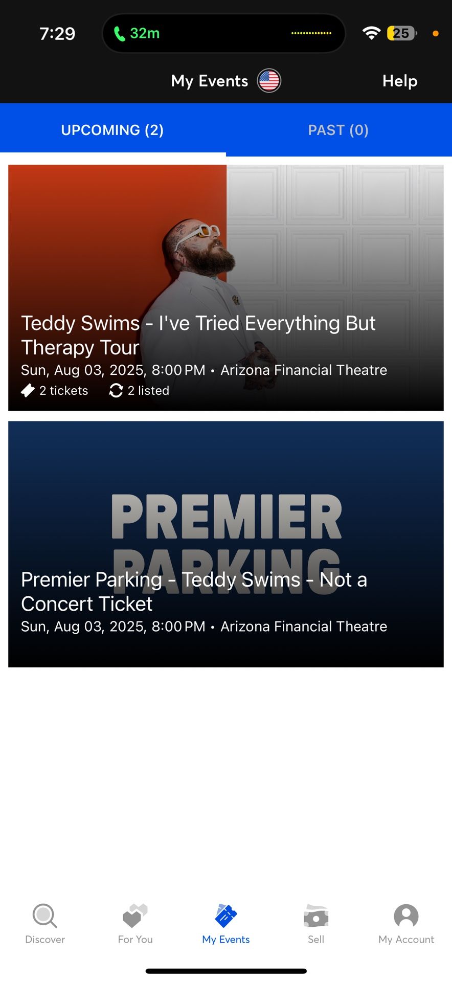 Teddy Swims Concert Tickets x2