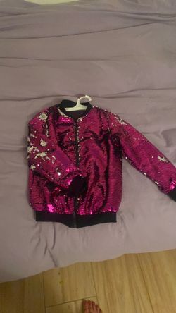 Girls Pink Sparkle Zip Up
