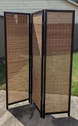 3-Panel Bamboo Room Divider Screen
