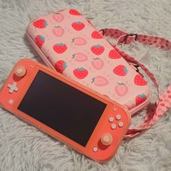 Nintendo Switch Lite - Cute Pink BUNDLE with Accessories 