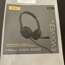 (NEW, IN PACKAGE) Jabra Evolve2 30 MS Wired Headset, USB-A, Stereo, Black ($87 on Amazon)