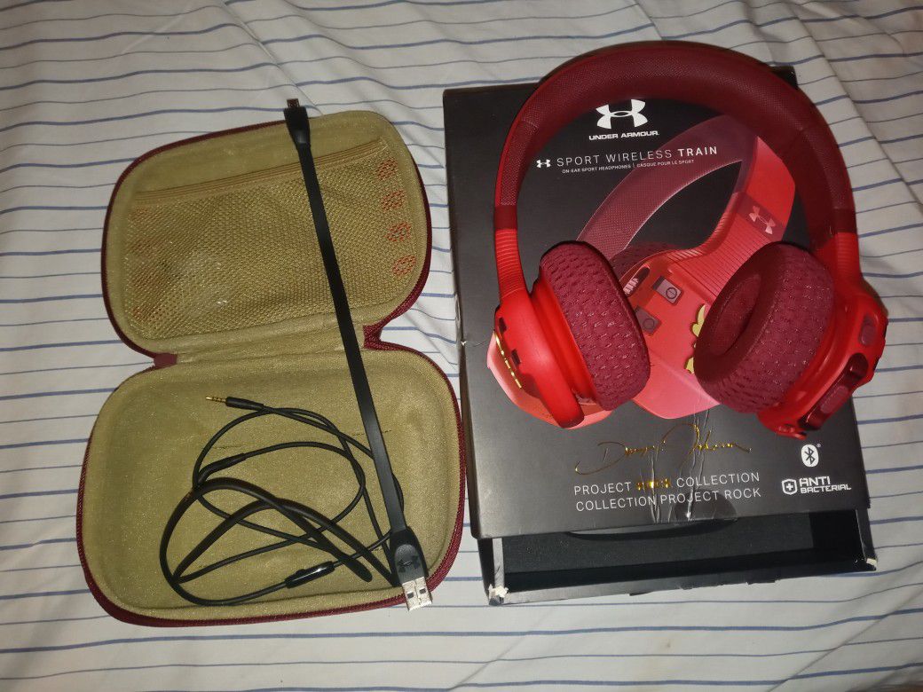 Under Armor Project Rock Collection On Ear Sports Headphones