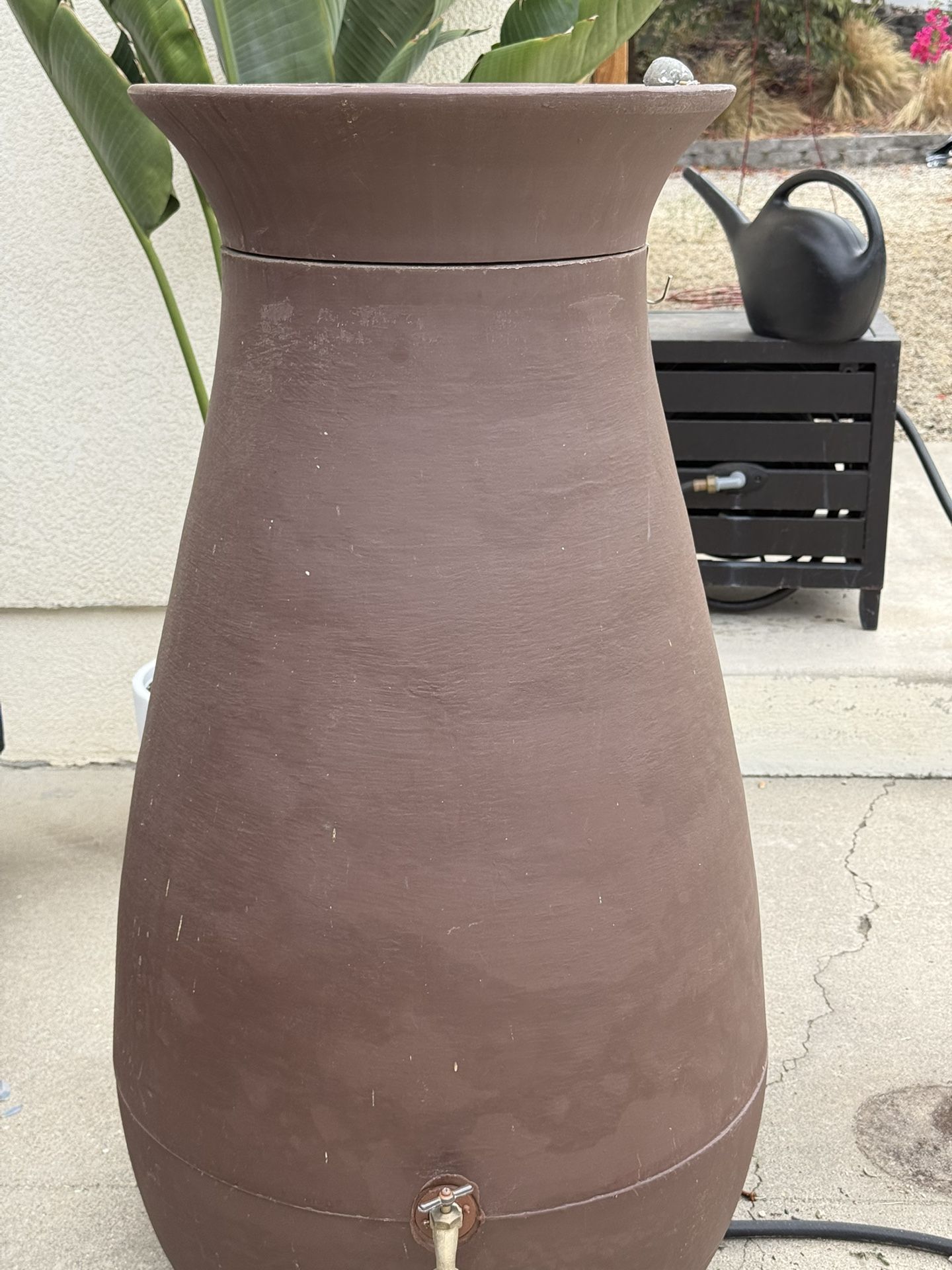 3 Rain Barrel Containers—Plastic Drainable Dual Overflow