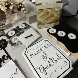 Wedding Decorations Table Number Guestbook Pedals & More! Thumbnail