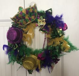 Mardi Gras Wreath