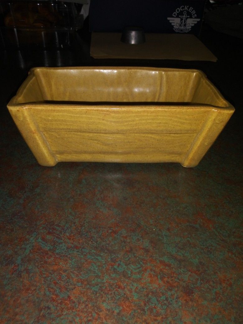 Vintage Brown Pottery Planter
