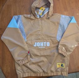 Pokemon x Target Starter Pullover Jacket Gold JOHTO Region Size Large