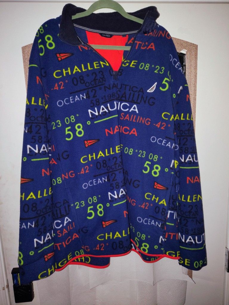 Nautica All Over Print 1/4 Zip Jacket