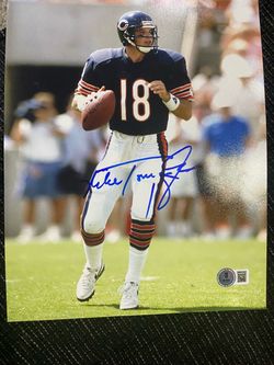 Mike Tomczak Super Bowl XX Bears Signed 8x10 Photo