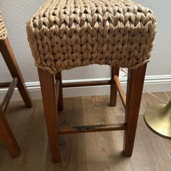 3 Bamboo Stools 