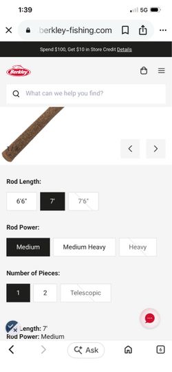 Berkley Lightning Rod BCLR701M 7’ Medium 8-14 lb