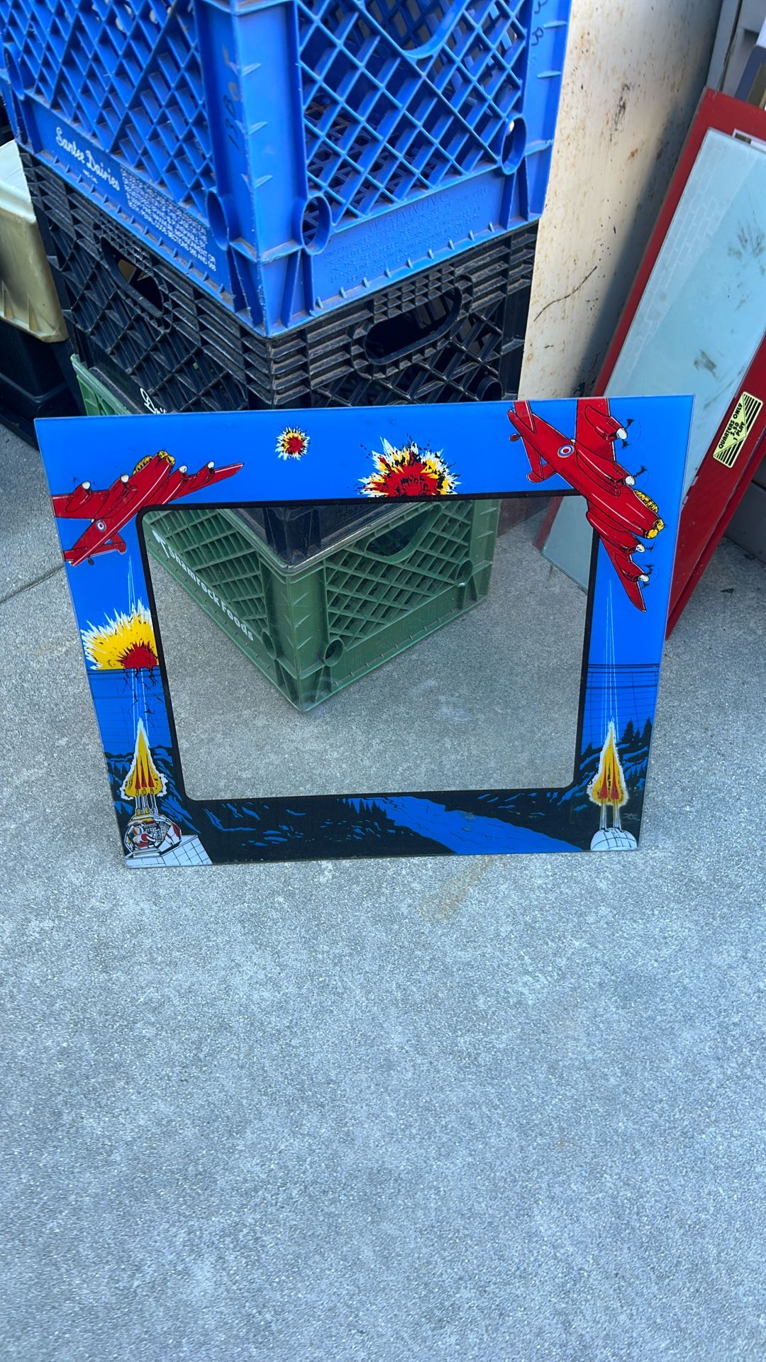 Airplane Arcade Game Monitor Bezel