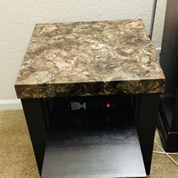 🔥 MUST GO! Nightstand w/ Charging Station + Marble Top – $135 🔥