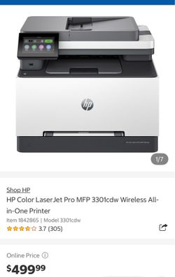 PRINTER laser jet pro MFP3301cdw