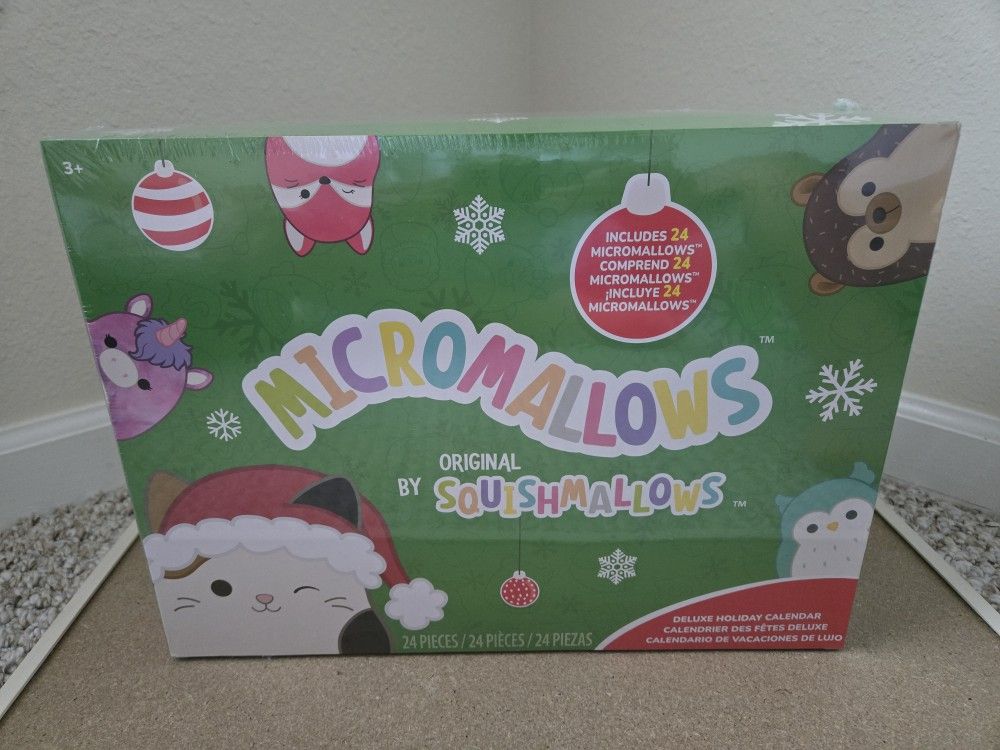 Micromallows 2.5” Squishmallows Holiday Advent Calendar 2024 - 24pc