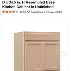 Unfinished Kitchen Cabinets 