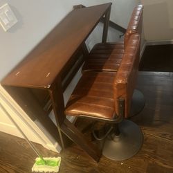 Winsome Wood Drop Leaf High Table & Bar stools