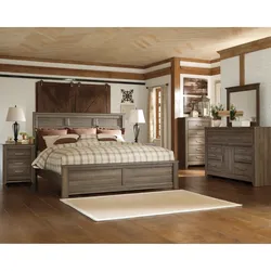 Juararo California King Panel Bed with Mirrored Dresser Half-Price Special