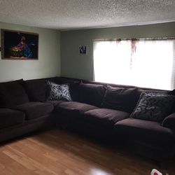 Brown Extendable Sofa 