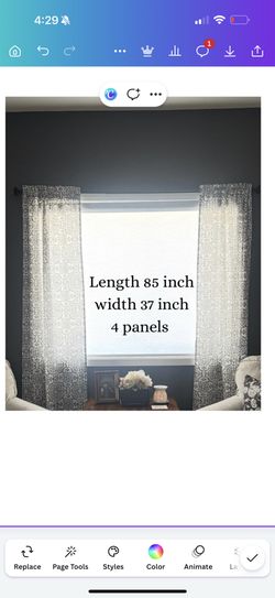 4 panel design curtain set