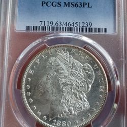 PCGS MS63 PL MORGAN PEACE DOLLAR