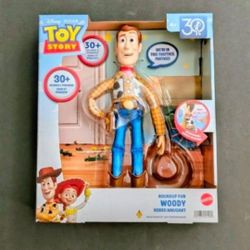 2025 Disney Pixar TOY STORY ROUNDUP FUN WOODY DOLL 30th Anniversary Mattel 12in