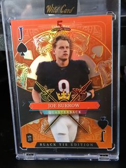 Wild card Joe Burrow five card draw black tie edition short prints