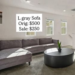 L Gray Sofa