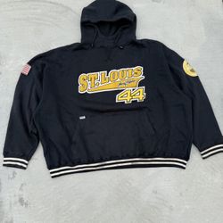 Johnny Blaze Navy and yellow St Louis hoodie size XXXXL