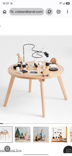 Crate & barrel all wood activity table