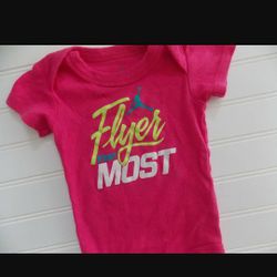 Baby Girls 0-6M Jordan "FLYER THAN MOST" Pink Bodysuit

