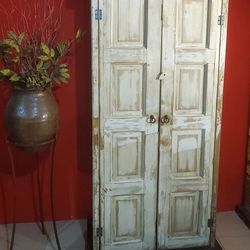 Rustic White Armoire