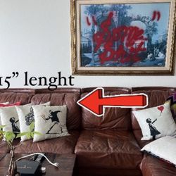 Leather sectional 