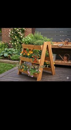 6-tier cedar planter stand vertical garden
