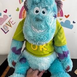 DISNEY SULLY FEOM MONSTERS INC!  SUPER LARGE 15 x 17 INCH SUPER FLUFFY PLUSH