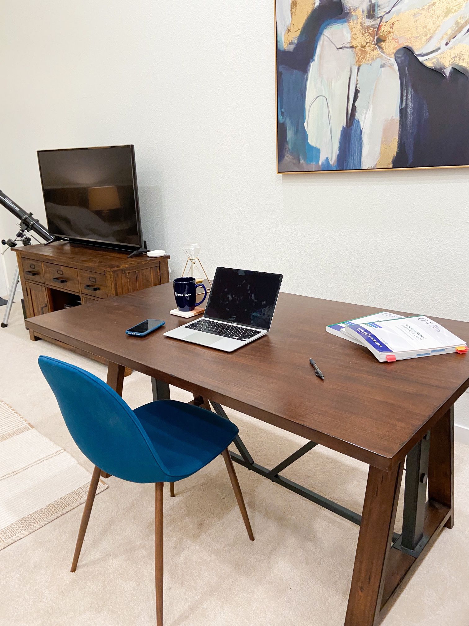 Industrial Adjustable Height Wood Desk (chairs optional)