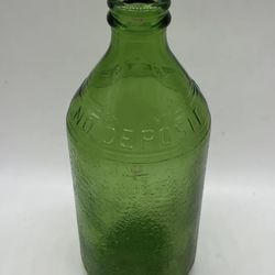 Vintage Antique Green Glass 1 Pint Soda Bottle Philadelphia glass dump bottle
