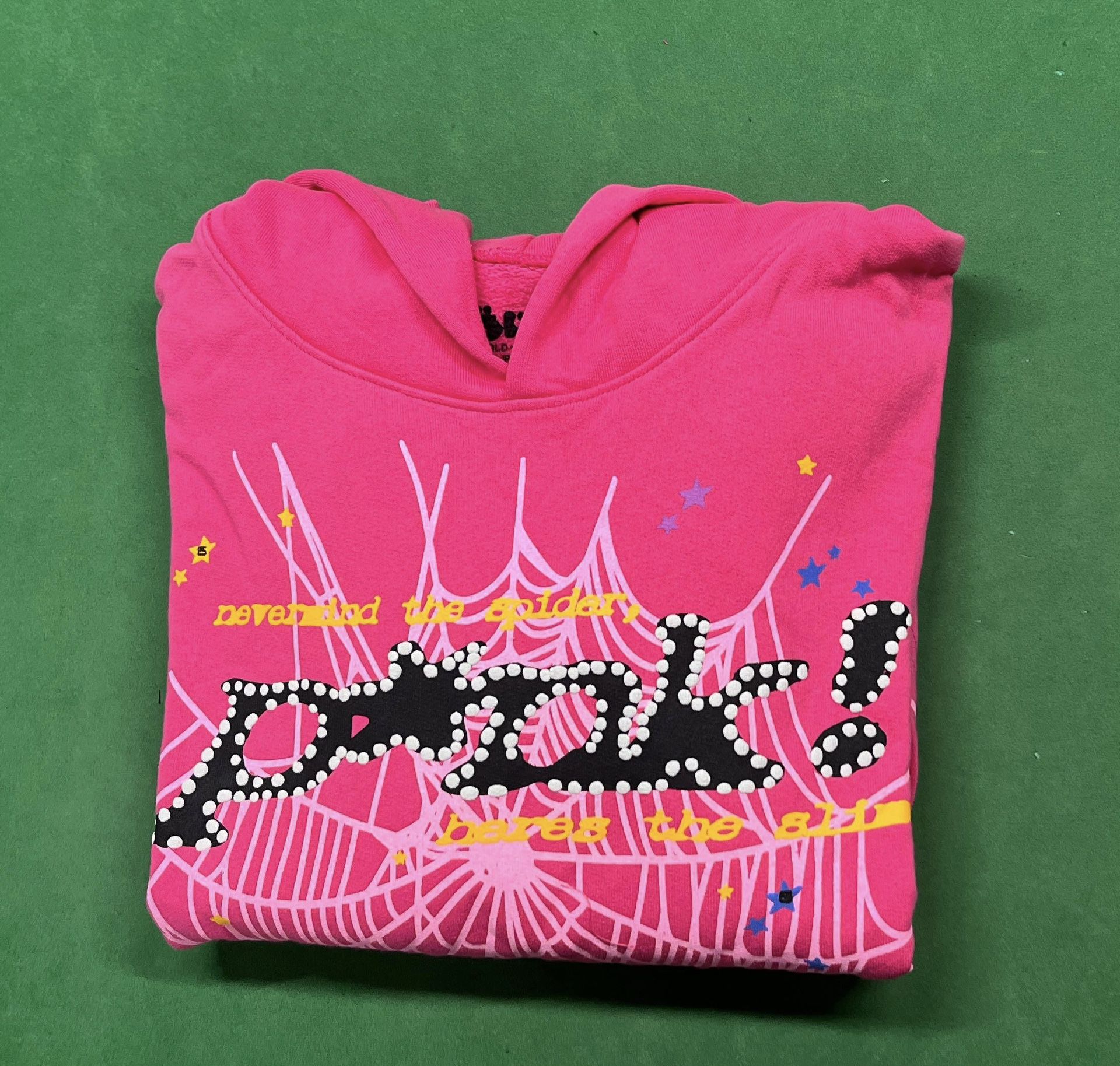 Pink Sp5der hoodie medium