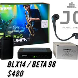 Shure BLX14 Beta98 Acordeon New