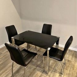 Black Dining Table New, Mesa De Comedor Cristal