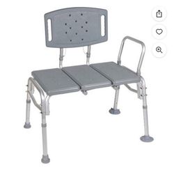 Heavy Duty Bariatric Plastic Seat Transfer Bench- Gray