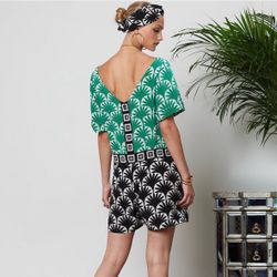 Hayley Menzies Marrakech relaxed fit silk playsuit romper jumpsuit size M medium